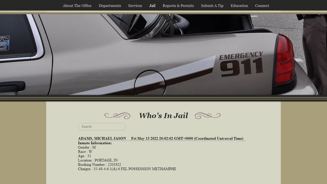 Who's In Jail | portercountysheriff